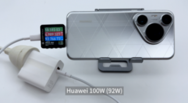 充电功率最高可达92w!华为新旗舰 pura 70 pro 充电兼容性测试