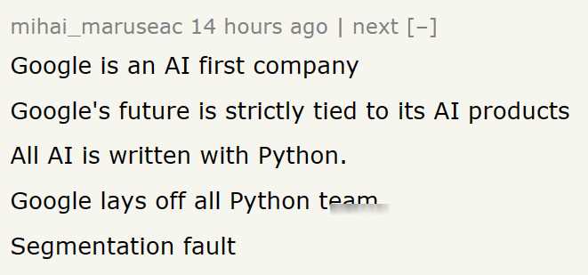 突发!谷歌 python 团队全体被裁,flutter 团队