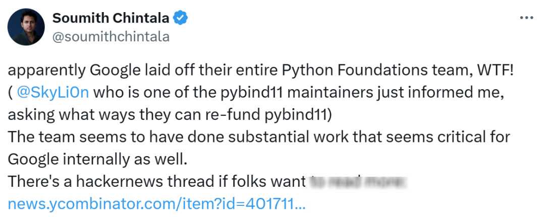 突发!谷歌 python 团队全体被裁,flutter 团队